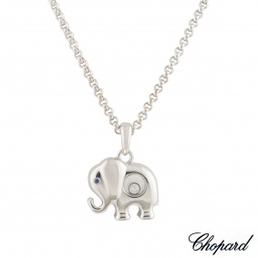 Chopard White Gold Happy Diamonds Pendant